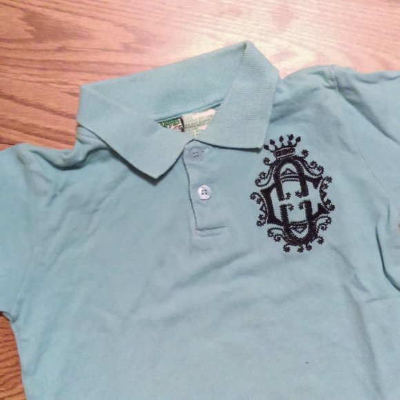 4T Boy Light Blue Polo Shirt + Logo Chams Uniform - Picture 2 of 7